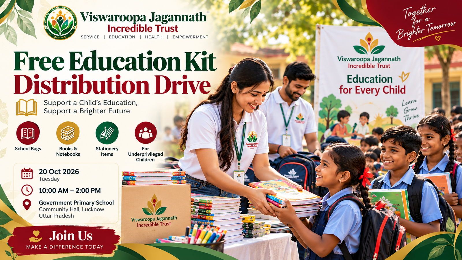 Free Education Kit Distribution Drive